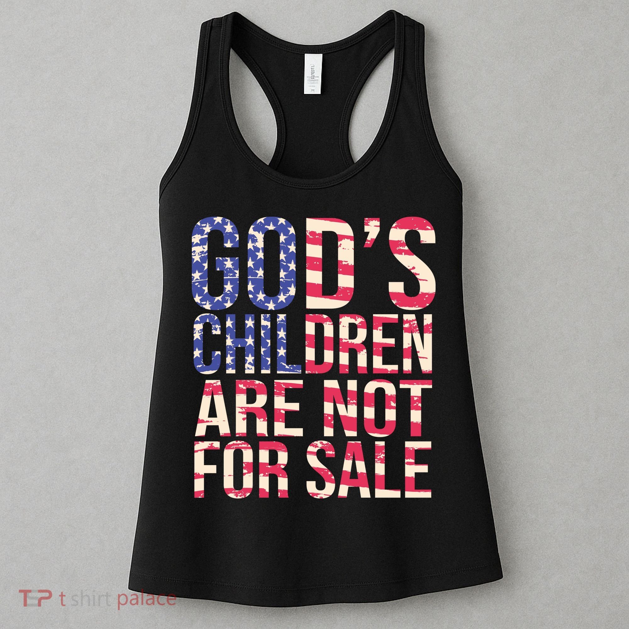 Gods Children Are Not For Sale USA Style Women's Tank Top