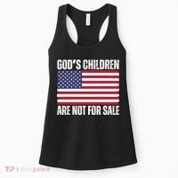 Gods Children Are Not For Sale Funny Political Women's Tank Top thumb 0