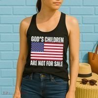 Gods Children Are Not For Sale Funny Political Women's Tank Top thumb 2