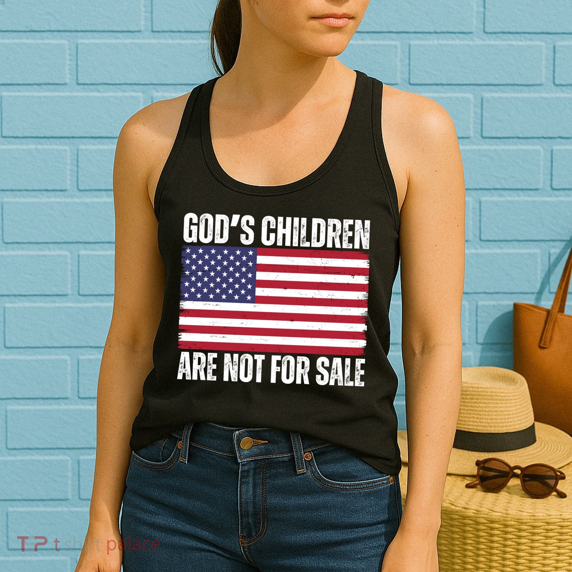 Gods Children Are Not For Sale Funny Political Women's Tank Top
