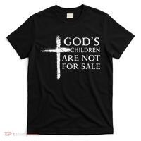Gods Children Are Not For Sale Cross Christian T-Shirt thumb 0
