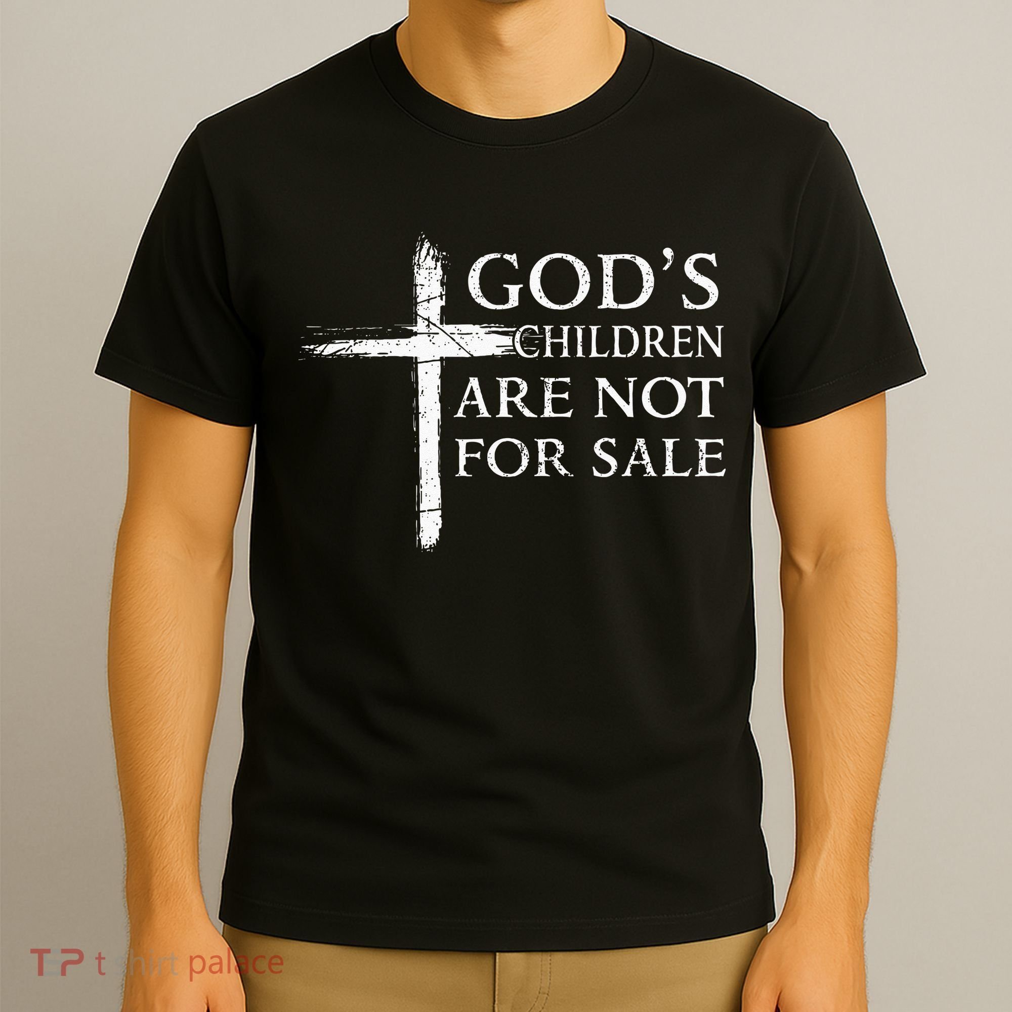 Gods Children Are Not For Sale Cross Christian T-Shirt