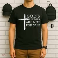 Gods Children Are Not For Sale Cross Christian T-Shirt thumb 6