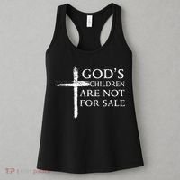 Gods Children Are Not For Sale Cross Christian Women's Tank Top thumb 3