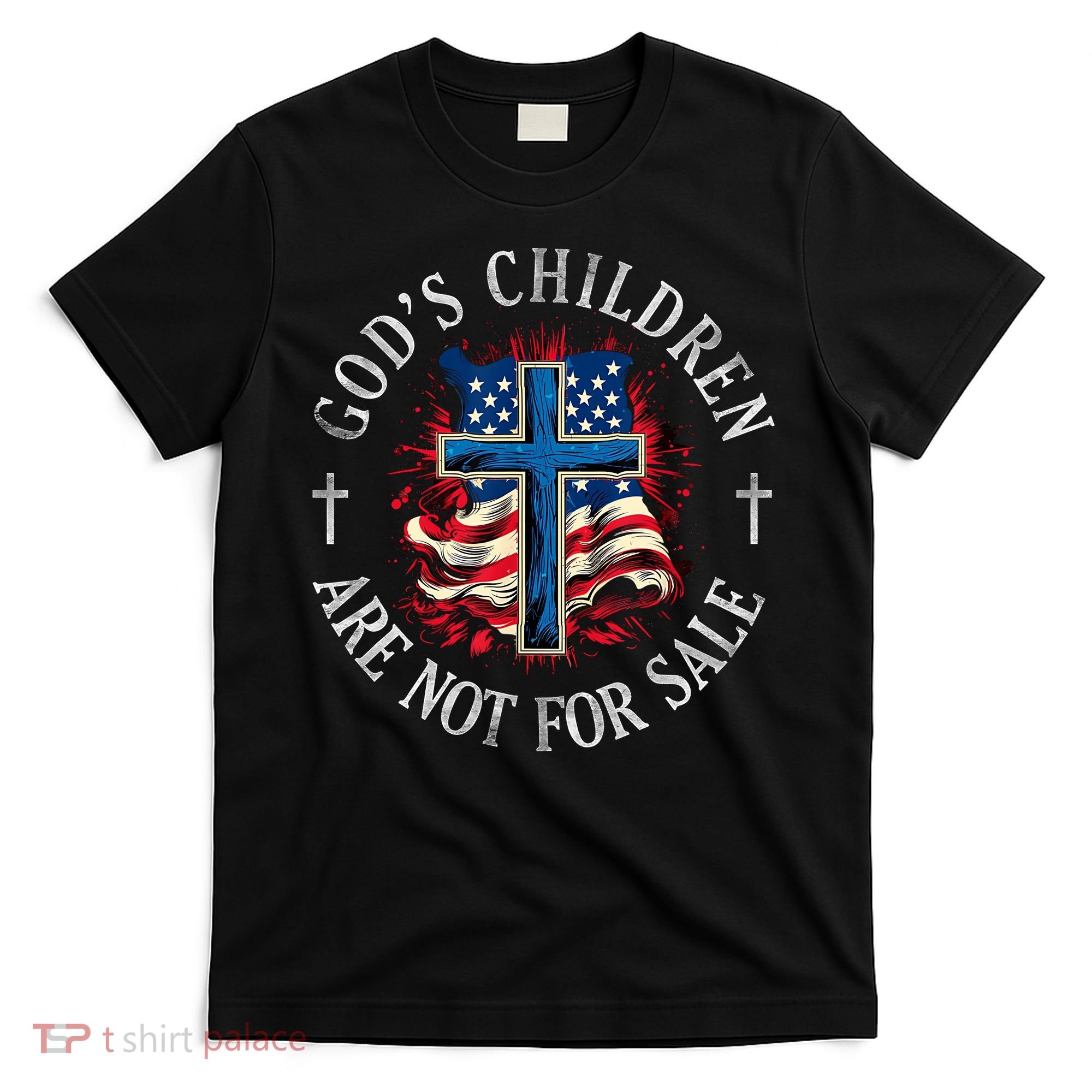 Gods Children Are Not For Sale Cross Christian T-Shirt