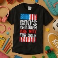 Gods Children Are Not For Sale Protect Children Kids T-Shirt thumb 3
