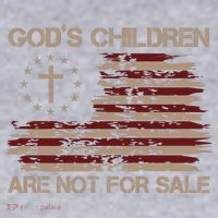 Gods Children Are Not For Sale American Flag Cross Women's Racerback Cropped Tank thumb 2