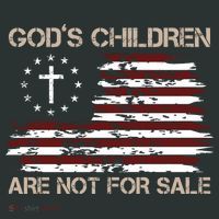 Gods Children Are Not For Sale American Flag Cross Hoodie thumb 2
