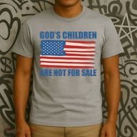 Gods Children Are Not For Sale USA Flag T-Shirt thumb 3