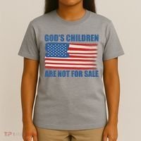 Gods Children Are Not For Sale USA Flag T-Shirt thumb 4