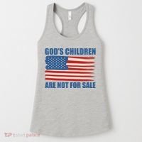 Gods Children Are Not For Sale USA Flag Women's Tank Top thumb 0