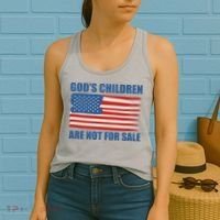 Gods Children Are Not For Sale USA Flag Women's Tank Top thumb 2