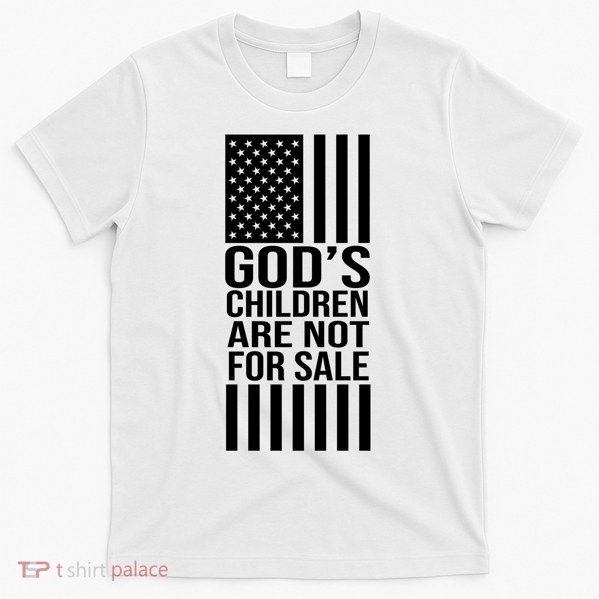 Gods Children Are Not For Sale American Flag T-Shirt