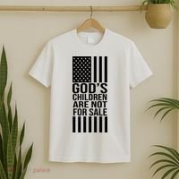 Gods Children Are Not For Sale American Flag T-Shirt thumb 2