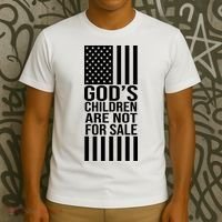 Gods Children Are Not For Sale American Flag T-Shirt thumb 3