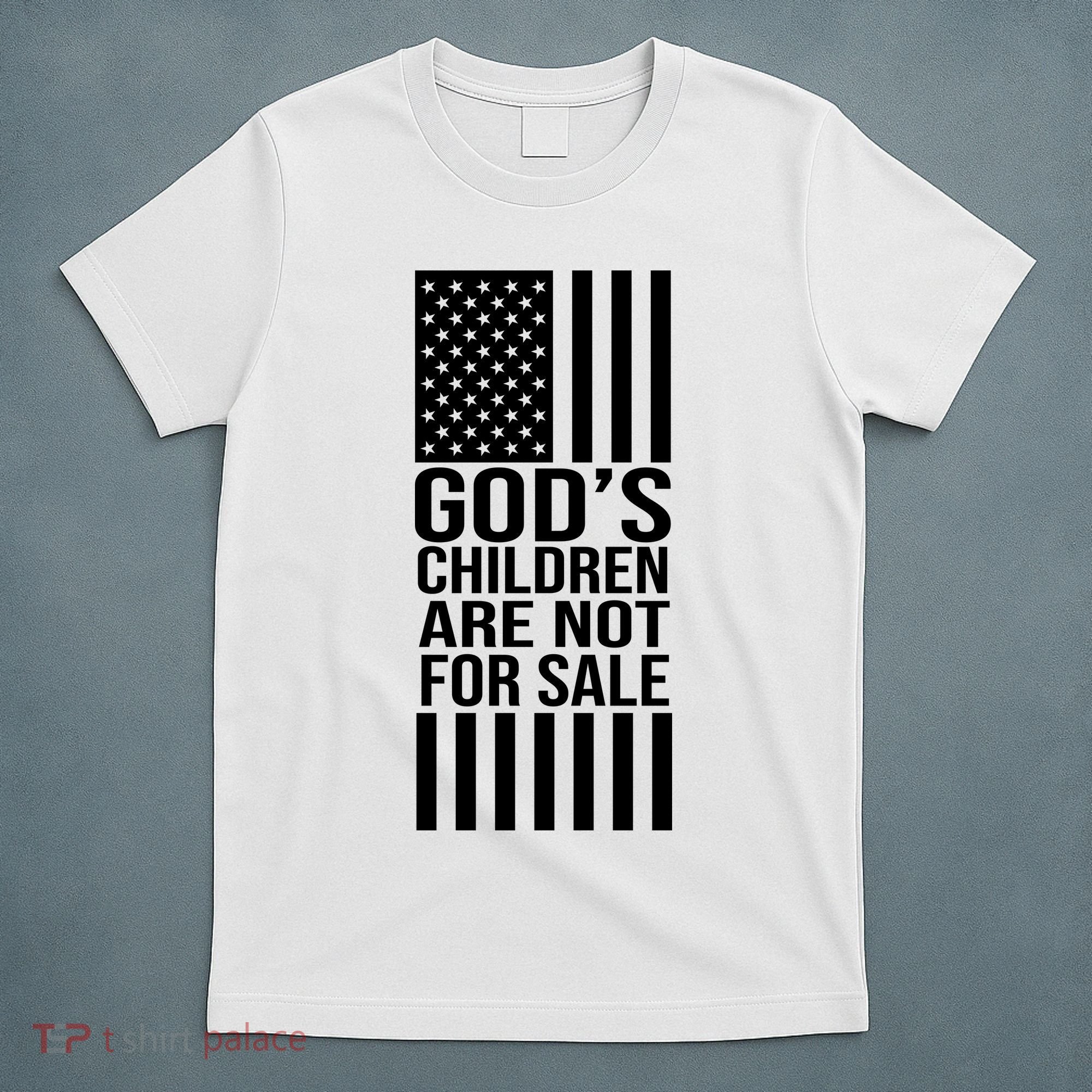 Gods Children Are Not For Sale American Flag T-Shirt
