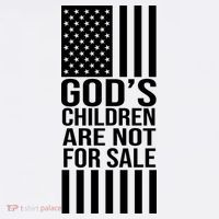 Gods Children Are Not For Sale American Flag T-Shirt thumb 7