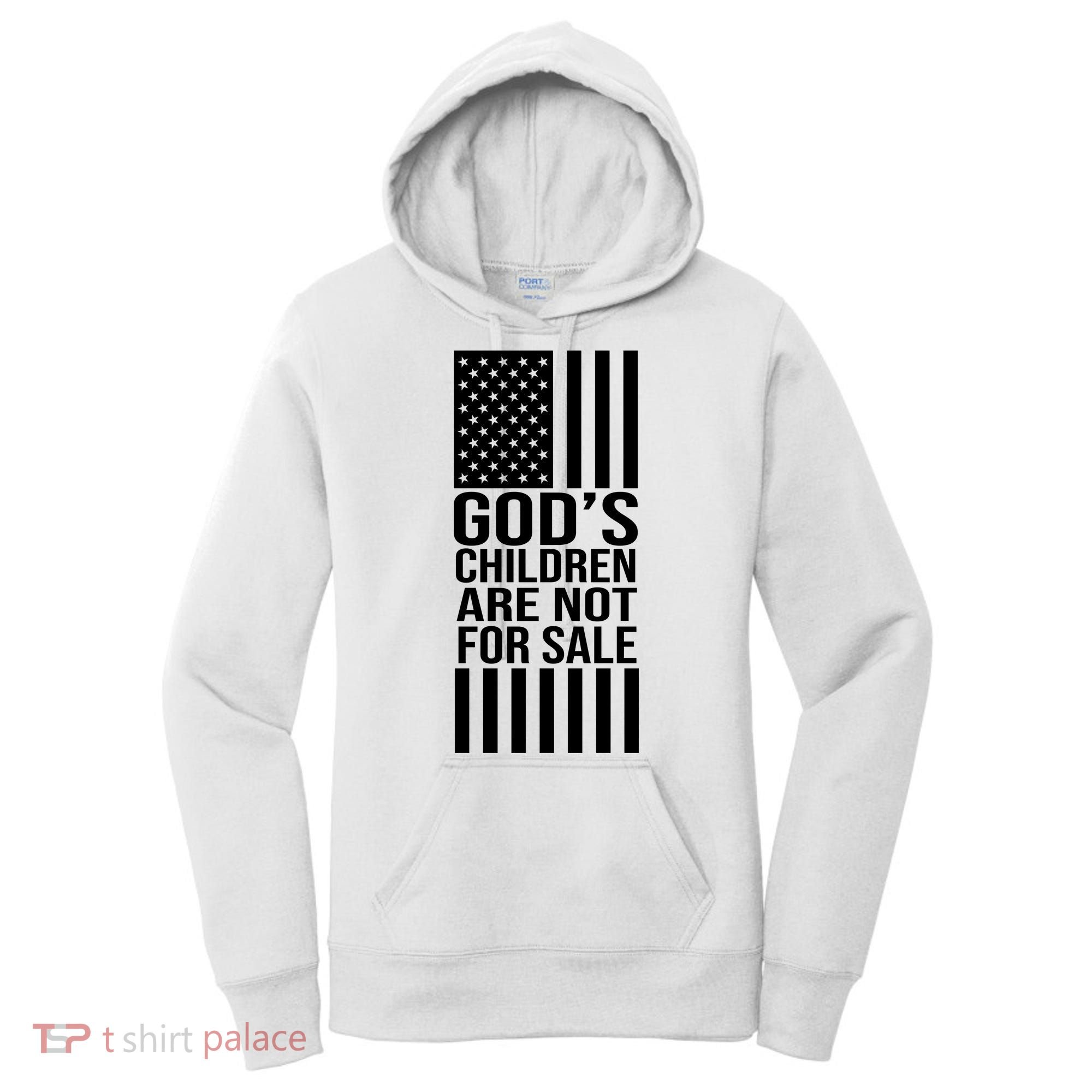 Gods Children Are Not For Sale American Flag Women's Hoodie