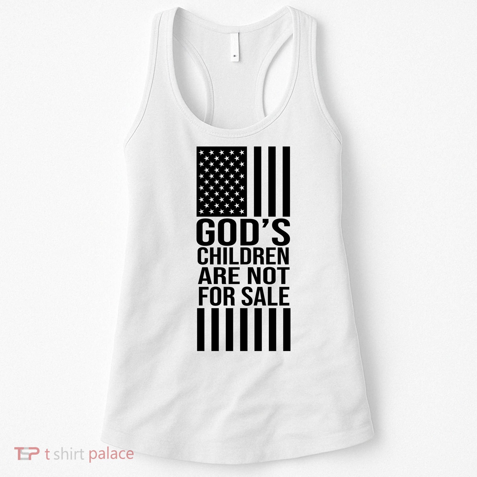 Gods Children Are Not For Sale American Flag Women's Tank Top