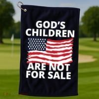 Gods Children Are Not For Sale Awareness Golf Towel thumb 1