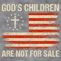 Gods Children Are Not For Sale Quote Gods Children Women's Racerback Cropped Tank thumb 2