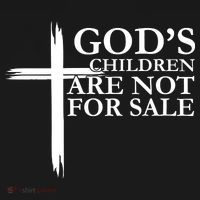 Gods Children Are Not For Sale Cross Ornament thumb 1