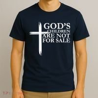 Gods Children Are Not For Sale Cross T-Shirt thumb 3
