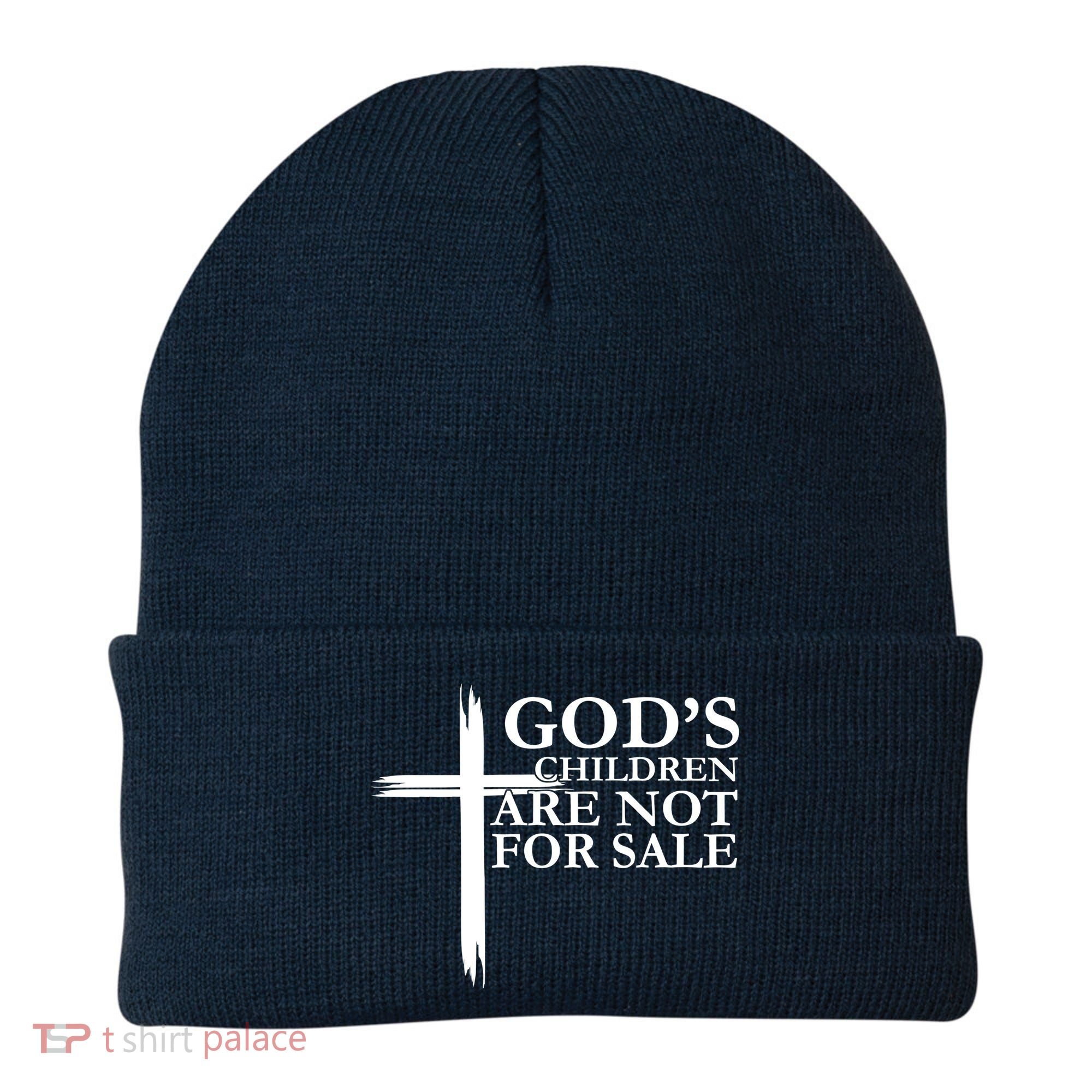 Gods Children Are Not For Sale Cross Beanie