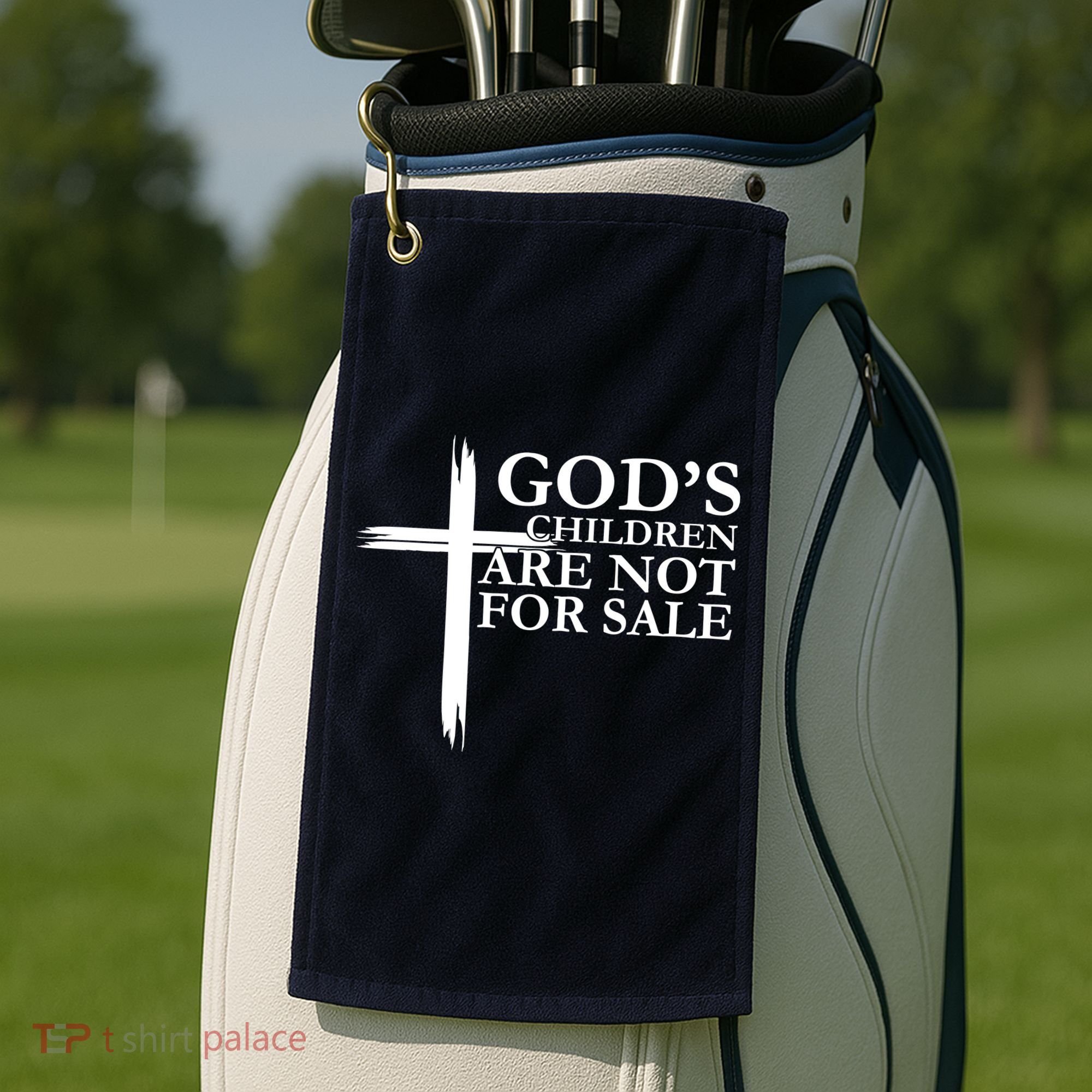 Gods Children Are Not For Sale Cross Golf Towel