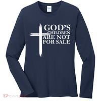 Gods Children Are Not For Sale Cross Women's Long Sleeve Shirt thumb 0