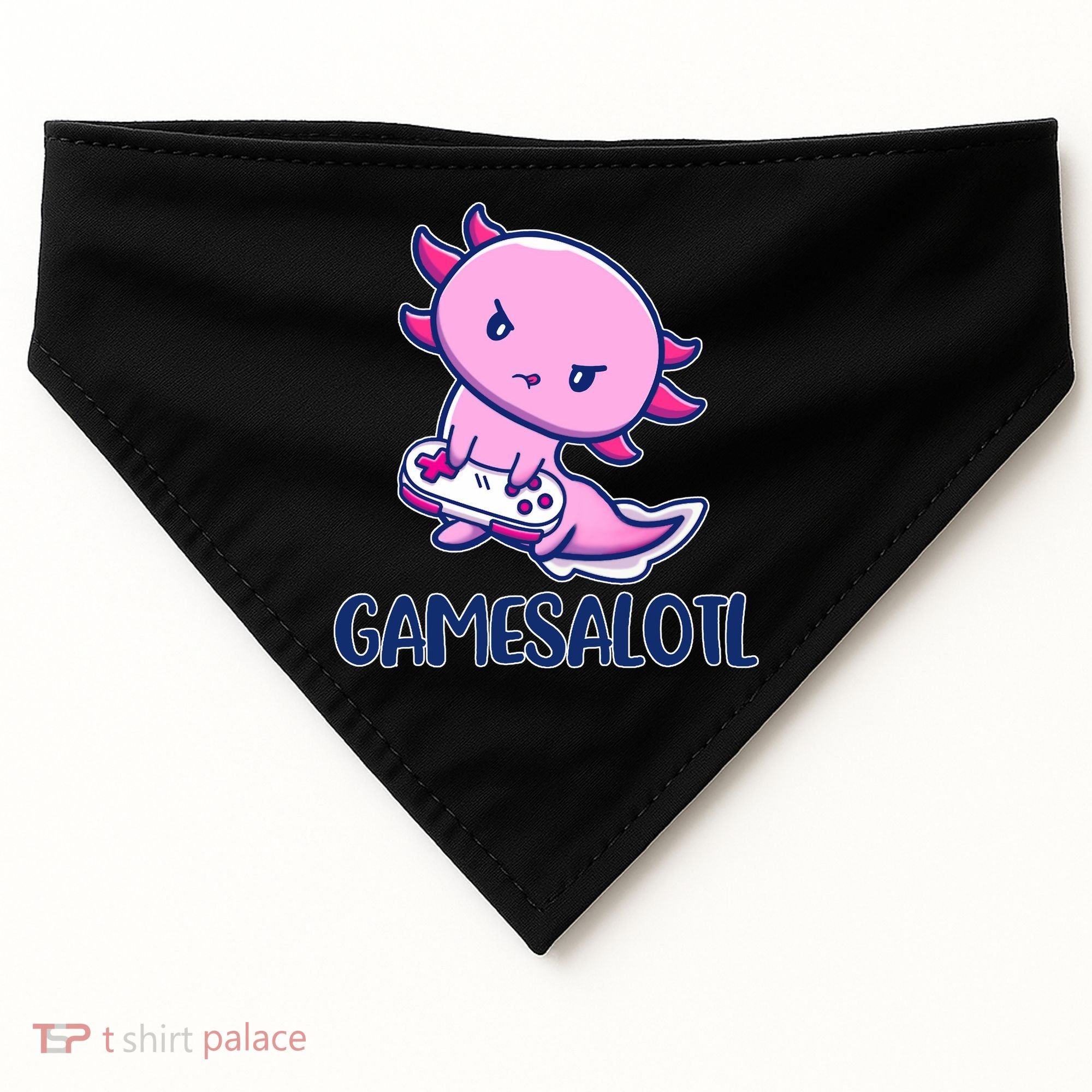 GAMESALOTL Cute Axolotl USA-Made Doggie Bandana