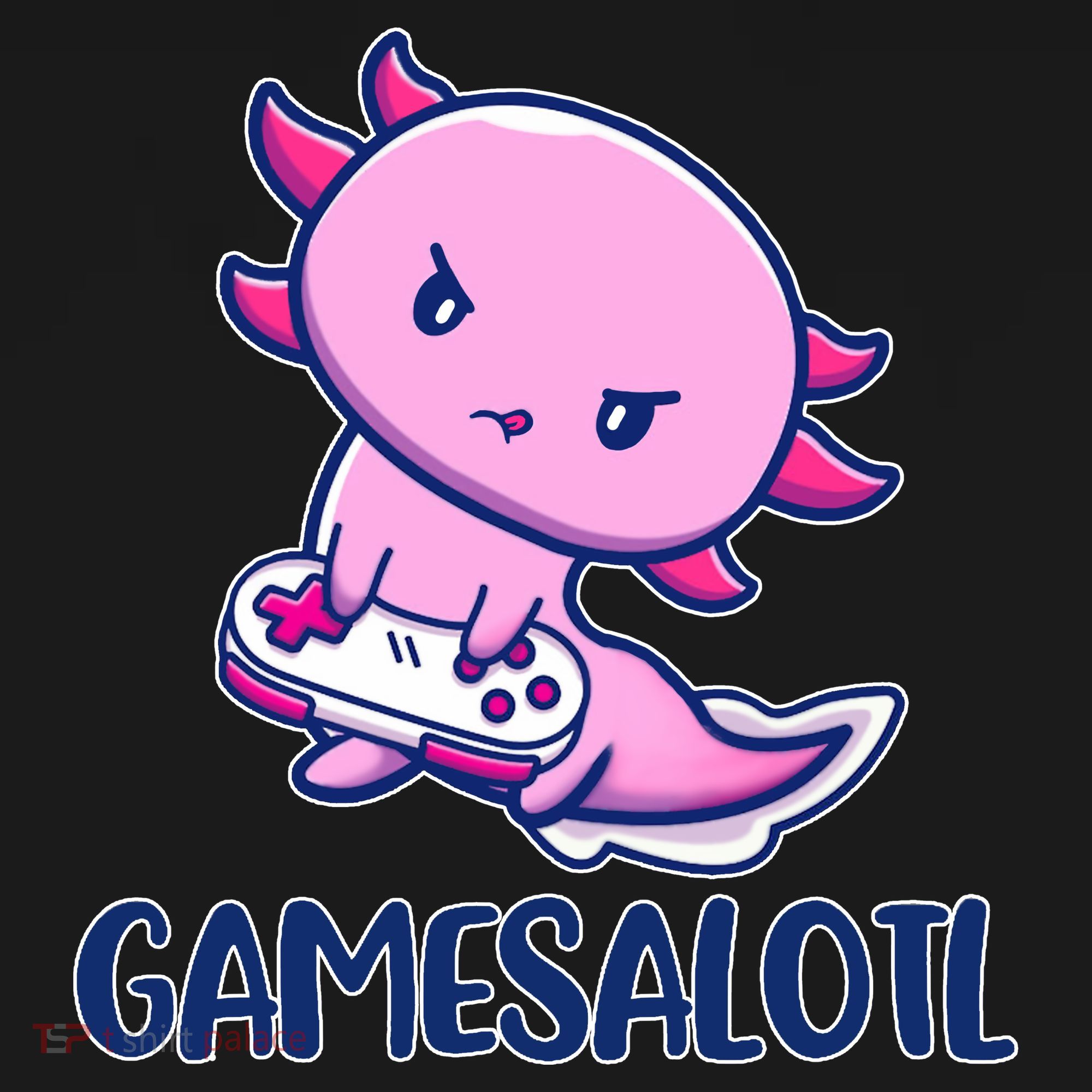 GAMESALOTL Cute Axolotl USA-Made Doggie Bandana