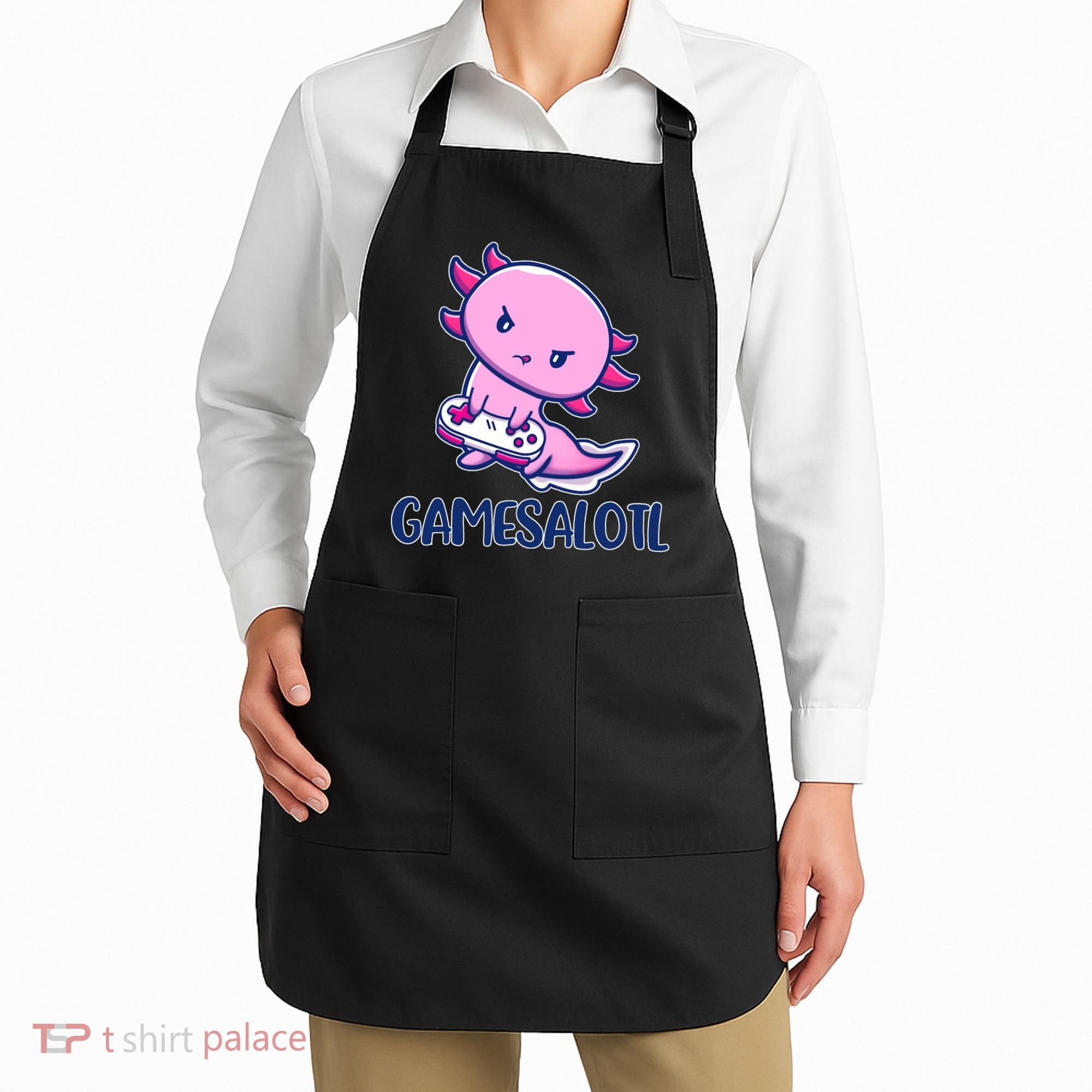 GAMESALOTL Cute Axolotl Apron