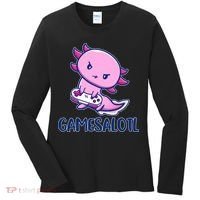 GAMESALOTL Cute Axolotl Women's Long Sleeve Shirt thumb 0
