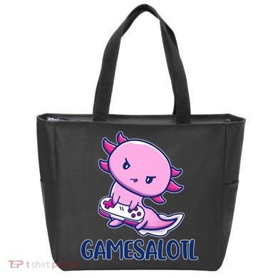 GAMESALOTL Cute Axolotl Tote Bag
