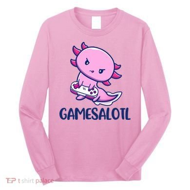 GAMESALOTL Cute Axolotl Long Sleeve Shirt