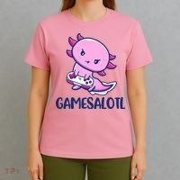 GAMESALOTL Cute Axolotl T-Shirt thumb 4