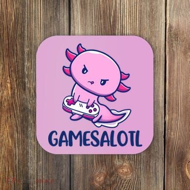 GAMESALOTL Cute Axolotl Coaster