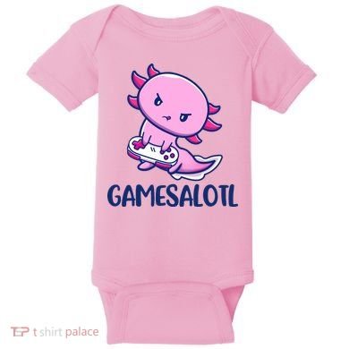 GAMESALOTL Cute Axolotl Baby Bodysuit