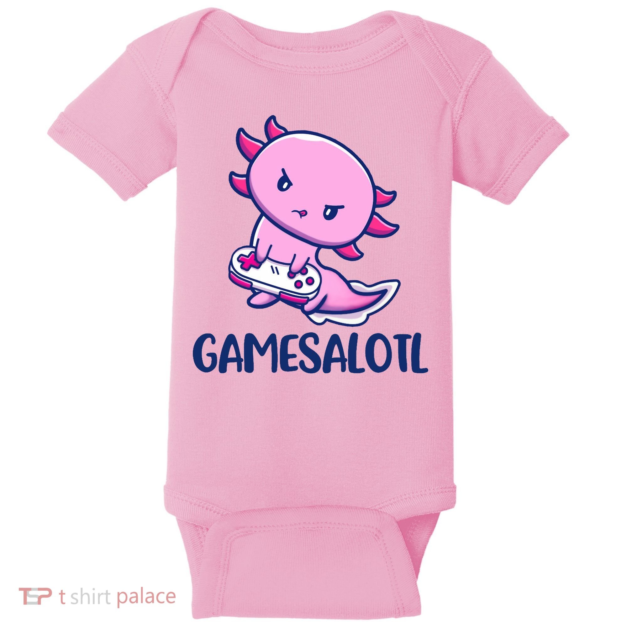 GAMESALOTL Cute Axolotl Baby Bodysuit