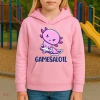 GAMESALOTL Cute Axolotl Kids Hoodie thumb 3