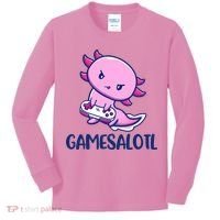 GAMESALOTL Cute Axolotl Kids Long Sleeve Shirt thumb 0