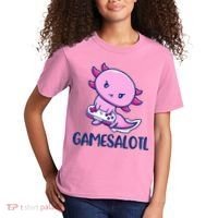 GAMESALOTL Cute Axolotl Kids T-Shirt thumb 2