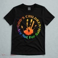 Gods Children Are Not For Sale Colorful Hand Print T-Shirt thumb 5