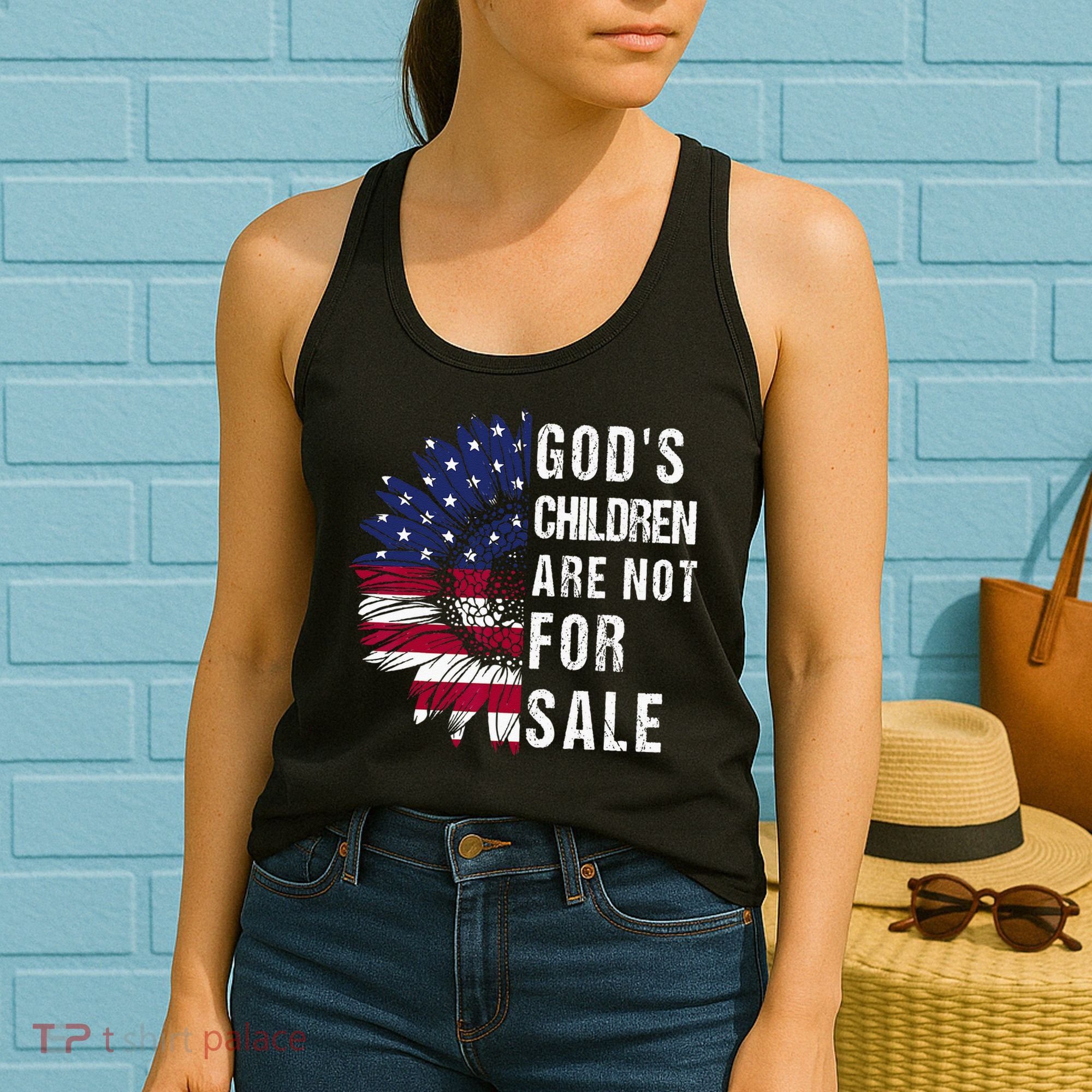 God's Children Are Not For Sale Funny Political Women's Tank Top