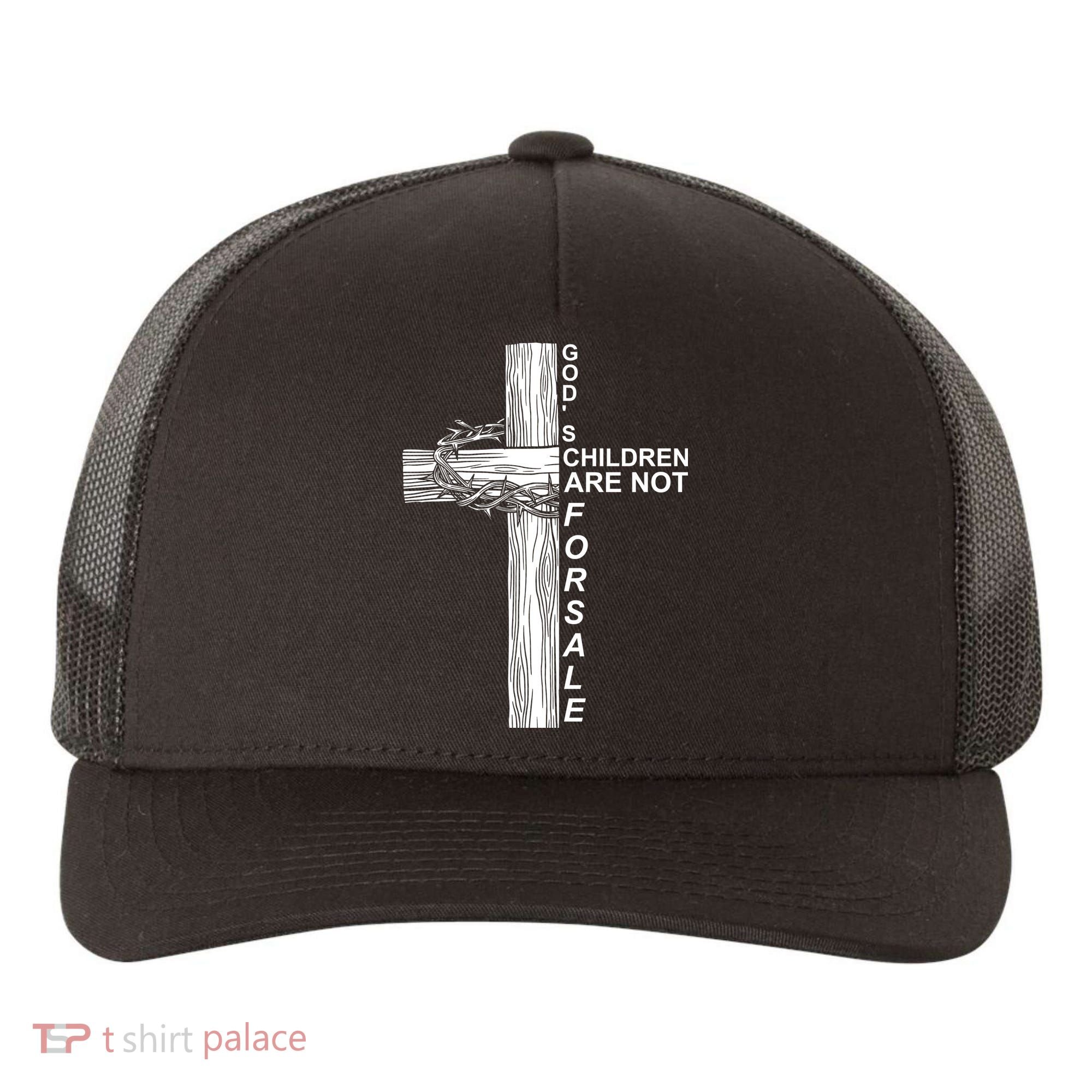 Gods Children Are Not For Sale Cross Yupoong Adult 5-Panel Trucker Hat