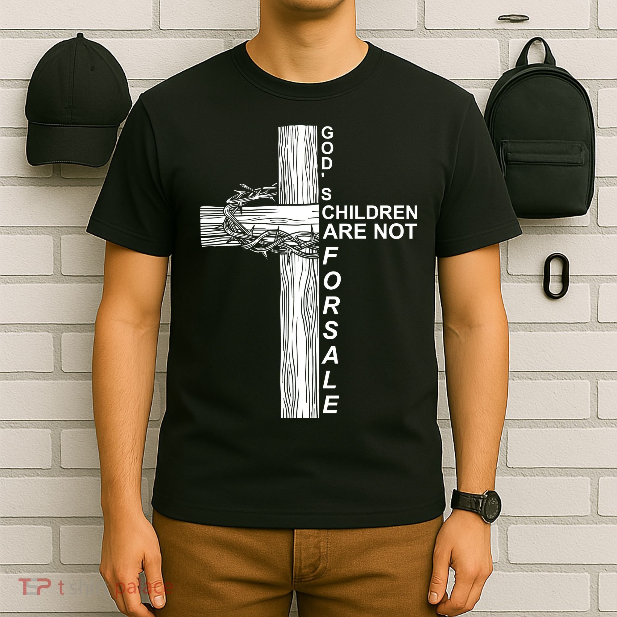 Gods Children Are Not For Sale Cross T-Shirt