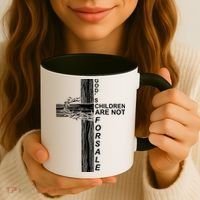 Gods Children Are Not For Sale Cross Coffee Mug thumb 3