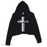 Gods Children Are Not For Sale Cross Crop Fleece Hoodie thumb 0