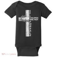 Gods Children Are Not For Sale Cross Baby Bodysuit thumb 0